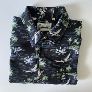 Milano Bay Hawaiian Shirt‎ Button Down XL Short Sleve authentic design